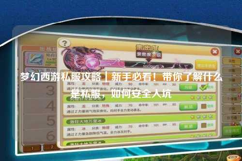 夢(mèng)幻西游私服攻略｜新手必看！帶你了解什么是私服，如何安全入坑