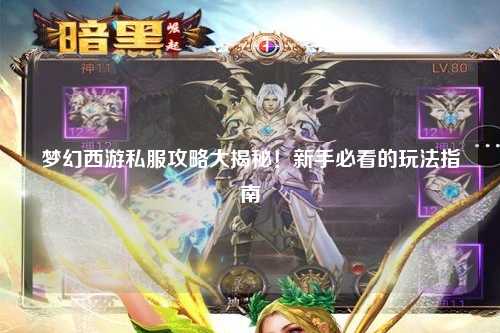 夢(mèng)幻西游私服攻略大揭秘！新手必看的玩法指南